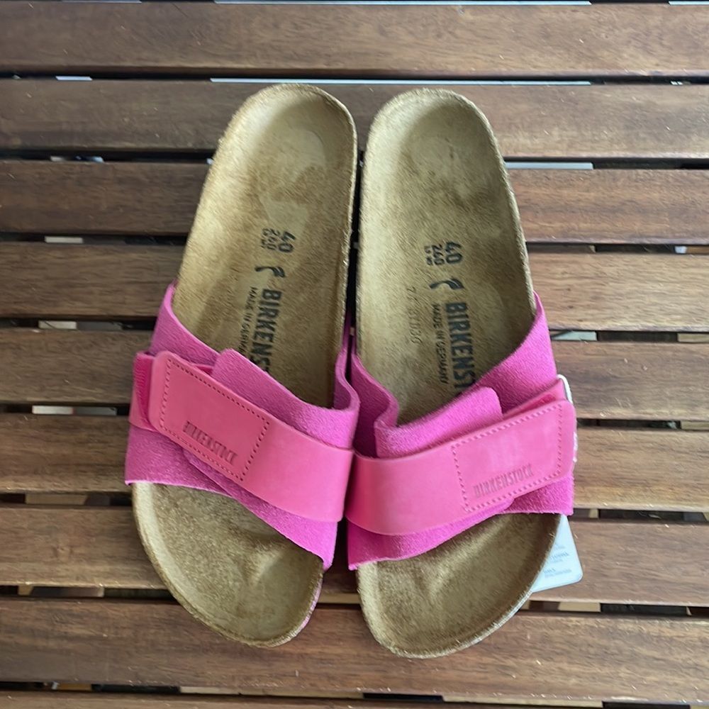 Birkenstock Oita Suede Leather Sandal Fuchsia Tulip EU40/US Women Size 9 - Picture 5 of 14